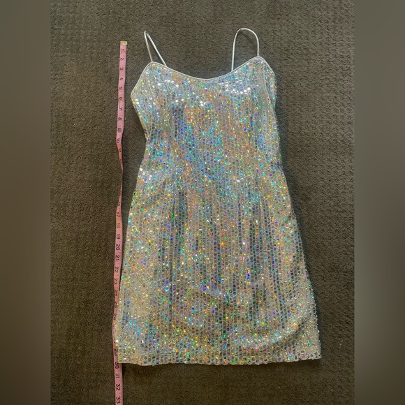 Vintage Dresses Vintage Rainbow La Glo Disco Ball Mini Dress